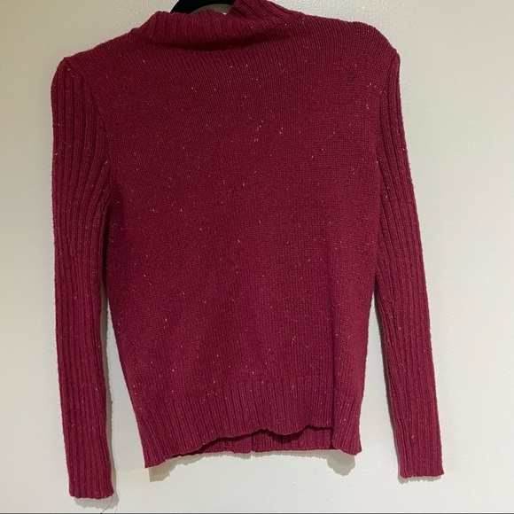 Maroon large button cardigan - Picture 7 of 7